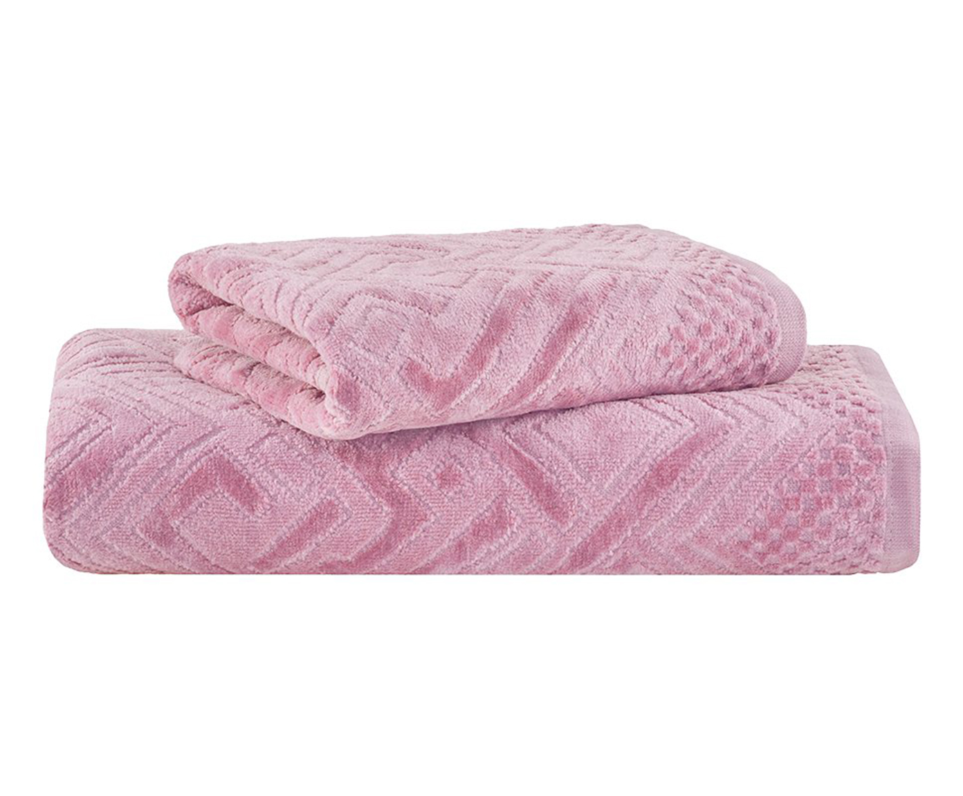 Jogo de Toalhas Geo Banho Rosa - image 0
