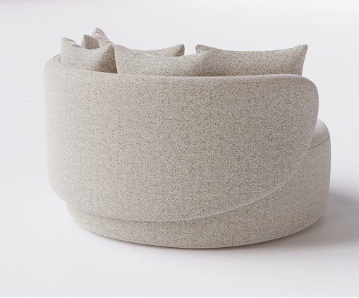 Chaise Luna com Puff Bege - image 1