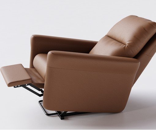 Poltrona Blend sem Lift Couro Brown image number 4