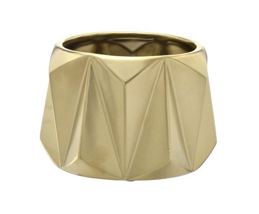 Vaso em Cer&acirc;mica Ismet Dourado image number 0