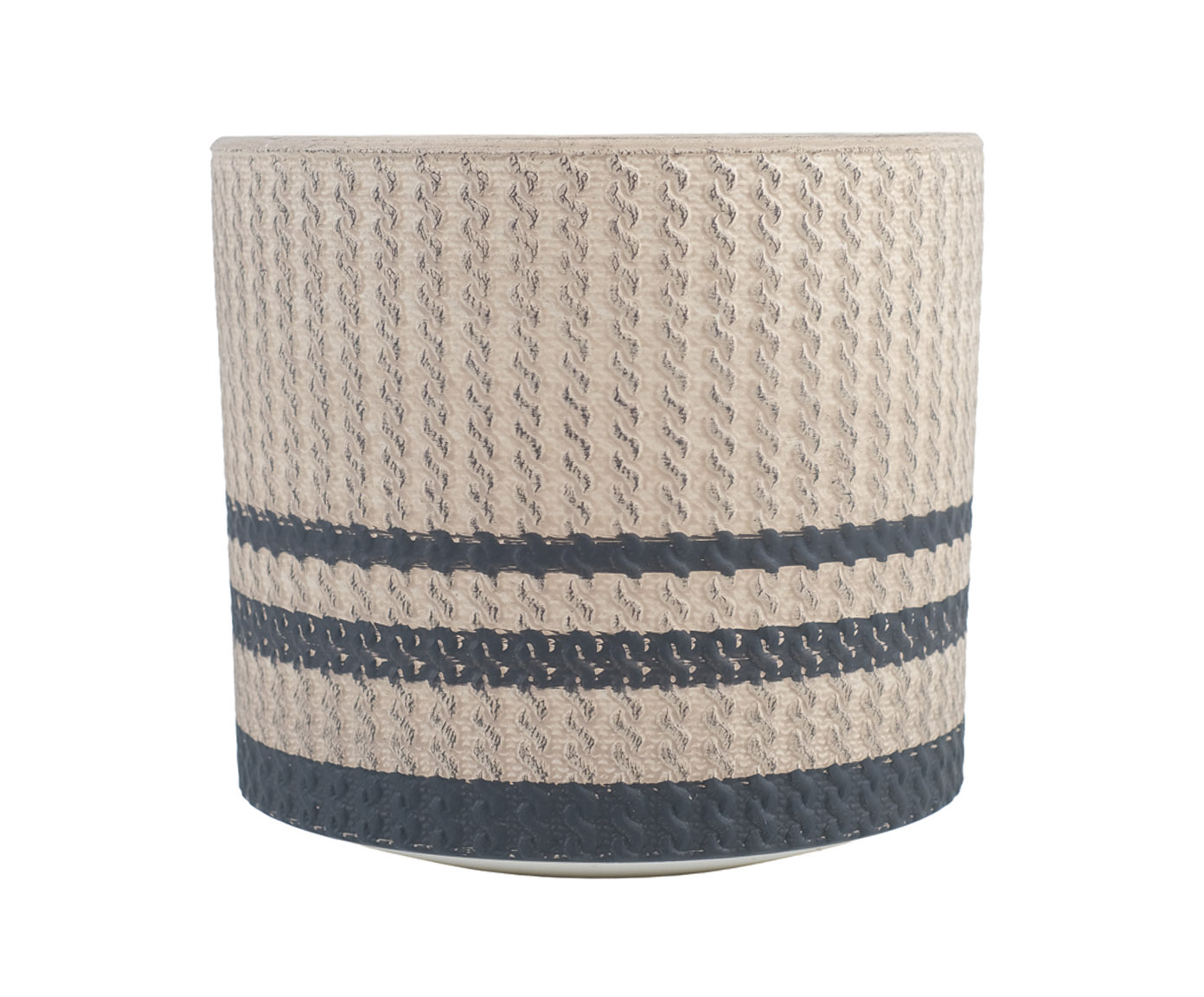 Cachepot Nancy Bege e Preto Grande - image 0