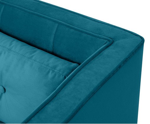 Sof&aacute; Day Bed Bergamo em Veludo - Azul Pav&atilde;o image number 5