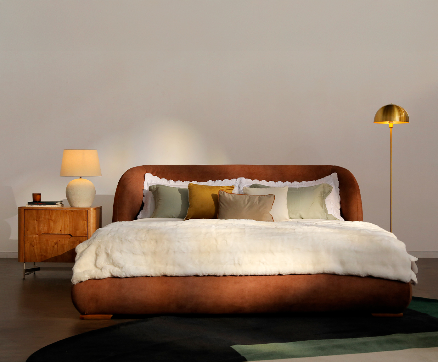 Cama Lumie Veludo Soft Bege image number 13