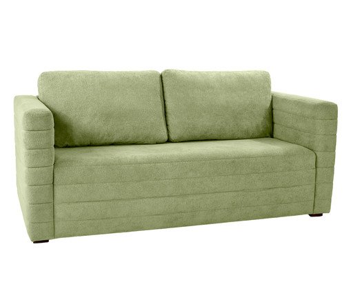 Sof&aacute; Gom em Boucle aveludado - Verde image number 0