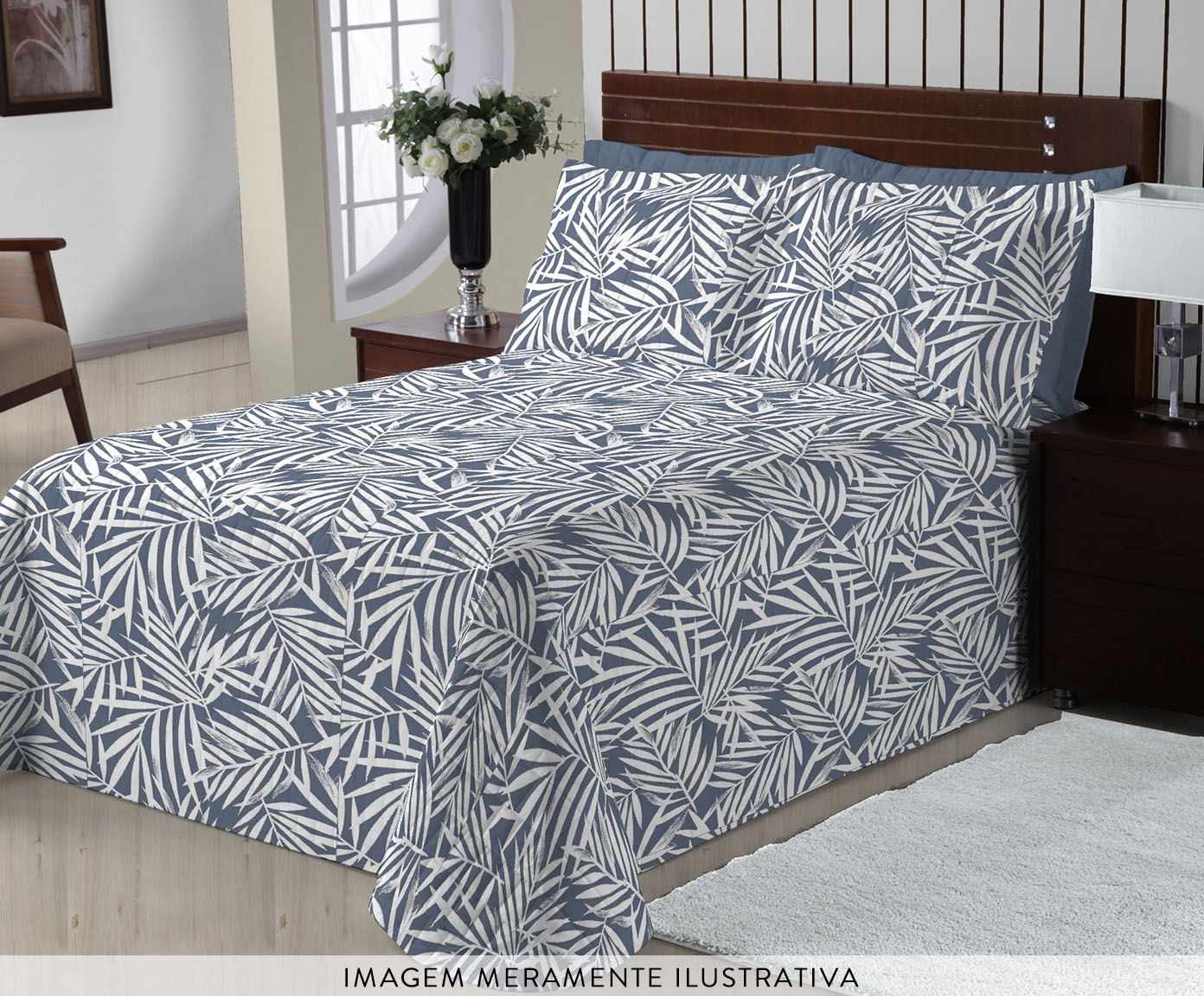Jogo de Cobre-Leito Prime Nature Indigo 200 Fios image number 2