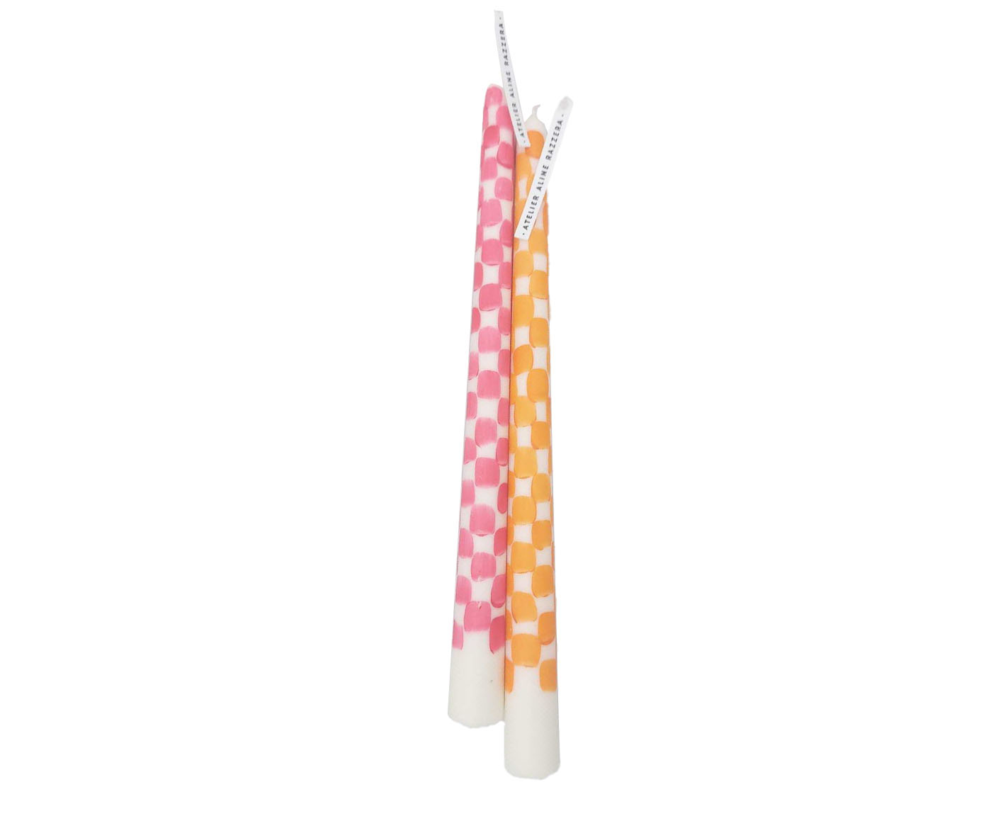 Velas para Casti&ccedil;al Checkboarder Laranja e Rosa - 2 pe&ccedil;as image number 0