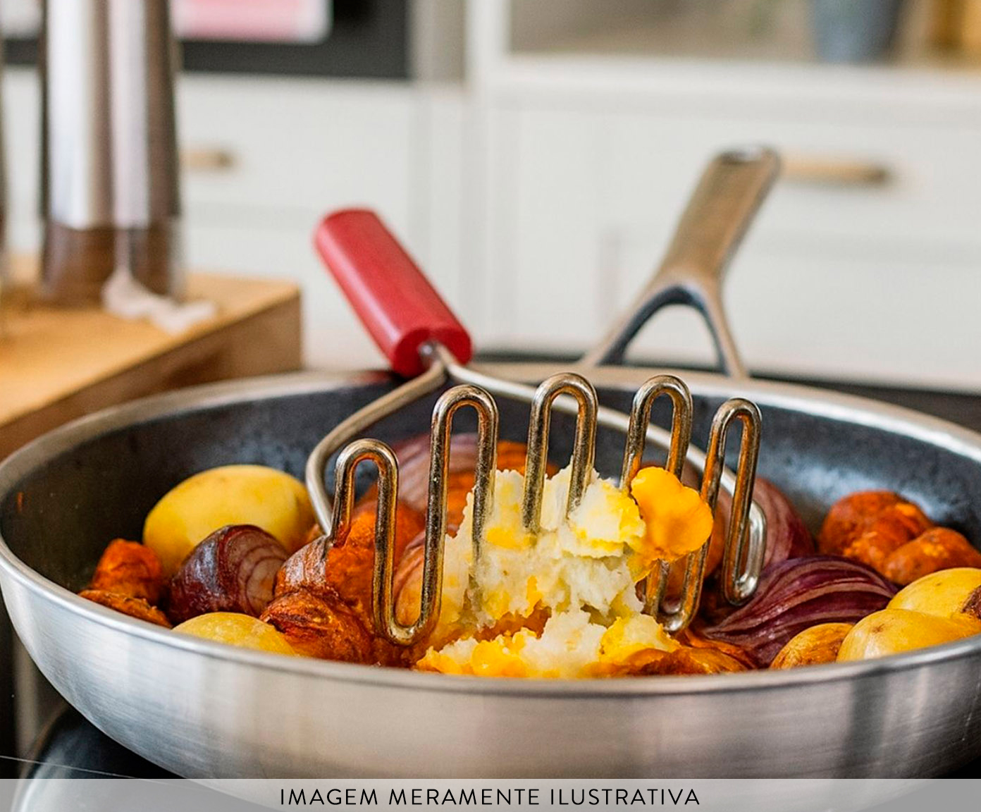 Amassador de Batata Profissional Kitchenaid Vermelho image number 5