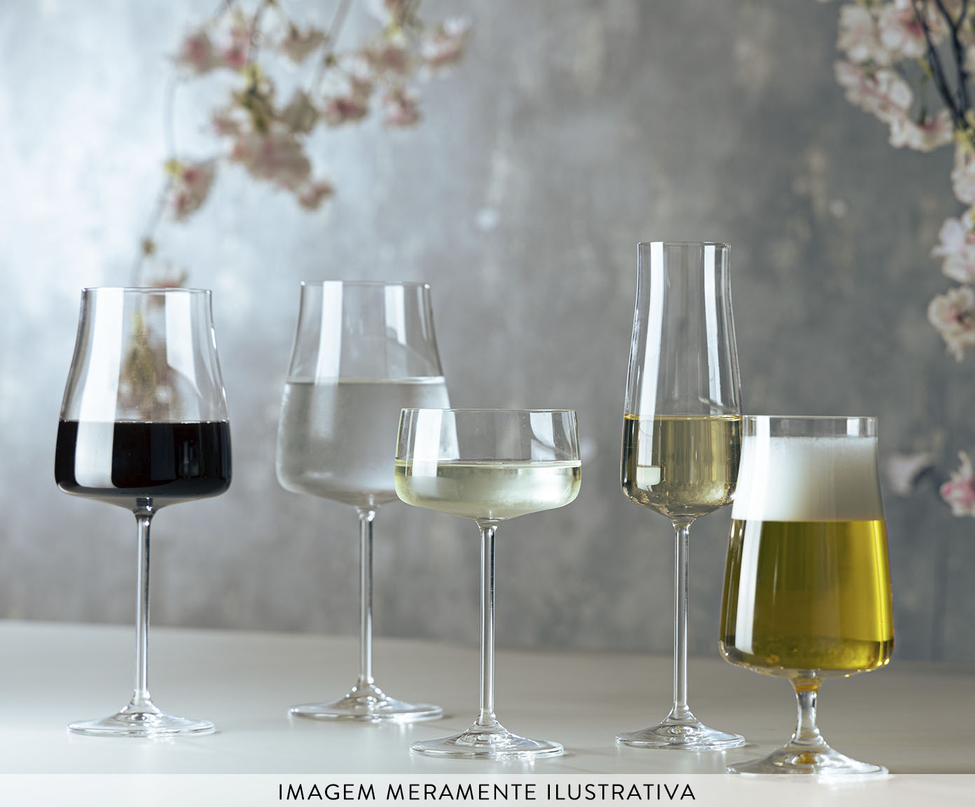 Jogo de Ta&ccedil;as para Vinho em Cristal Alex image number 4