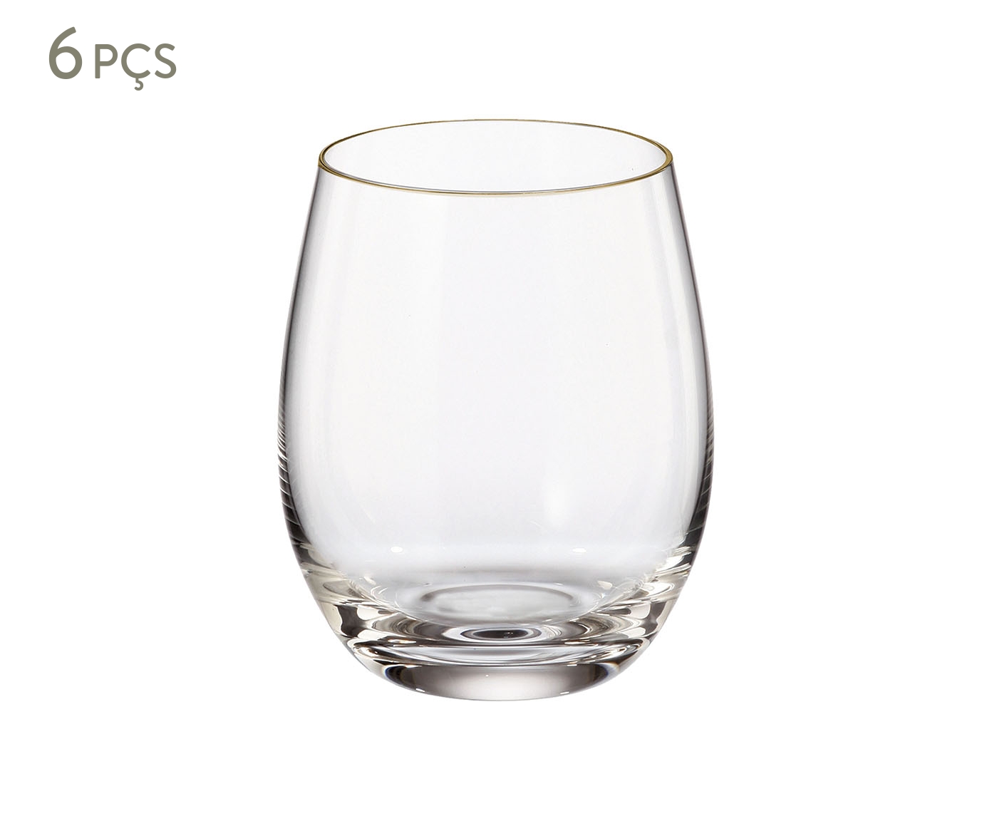 Jogo de Copos para Whisky Mergus Gold Rim image number 0