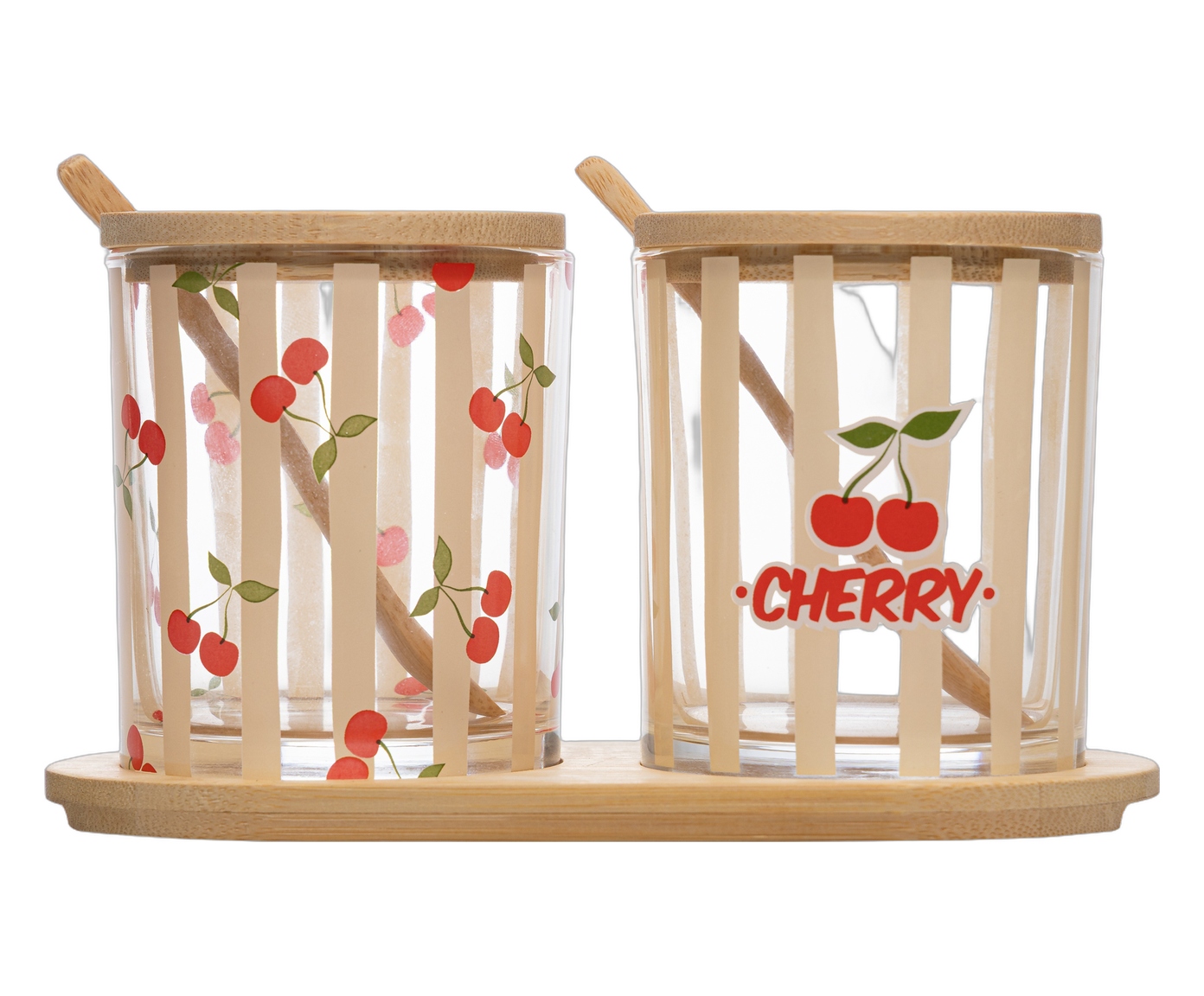 Jogo de Potes com Bandeja e Colheres Cherry - image 0