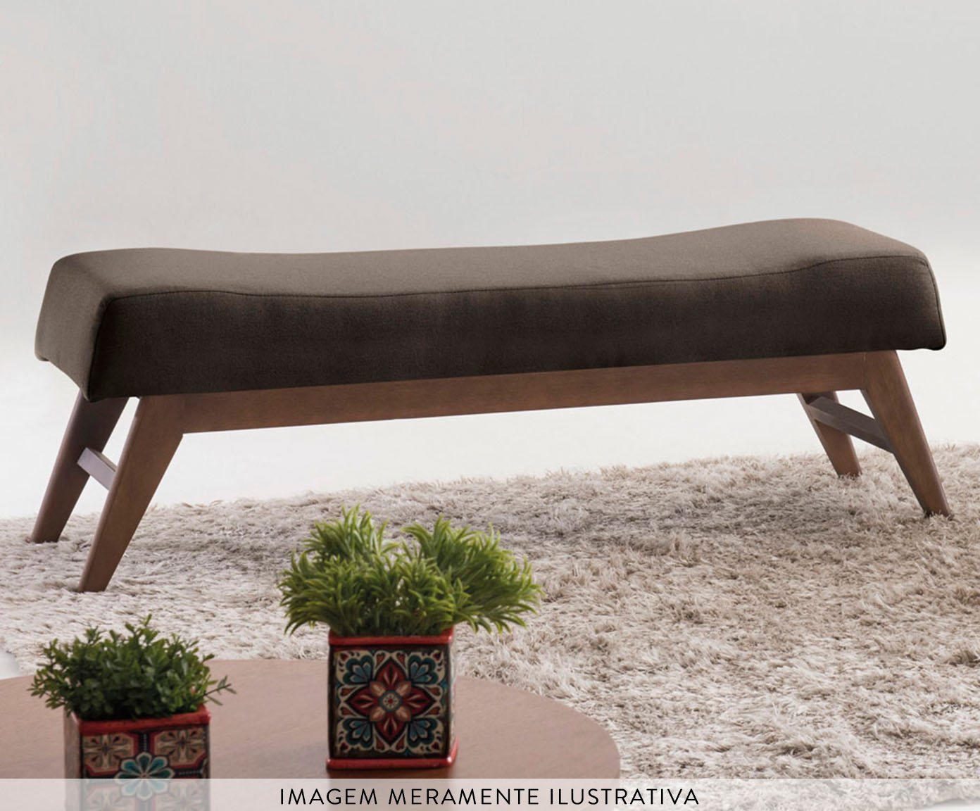 Recamier Marrom com Base Imbuia Horus image number 2