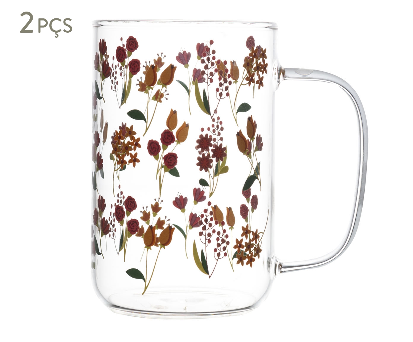 Jogo de Canecas Flores image number 0