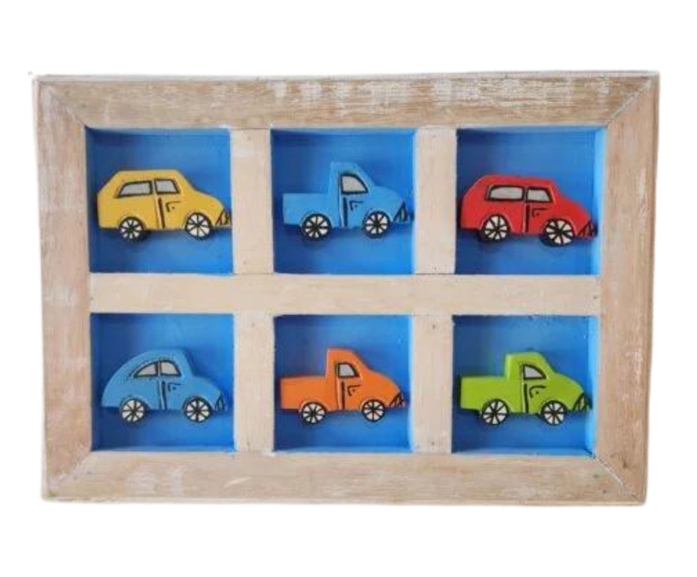 Quadro de Madeira Carrinhos Colorido image number 0