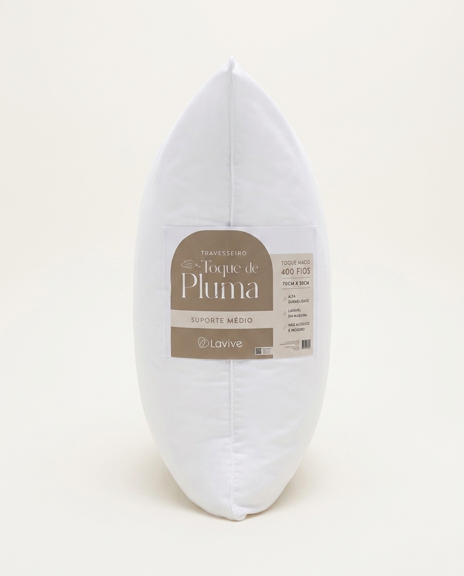 Travesseiro Toque de Pluma  Branco image number 2