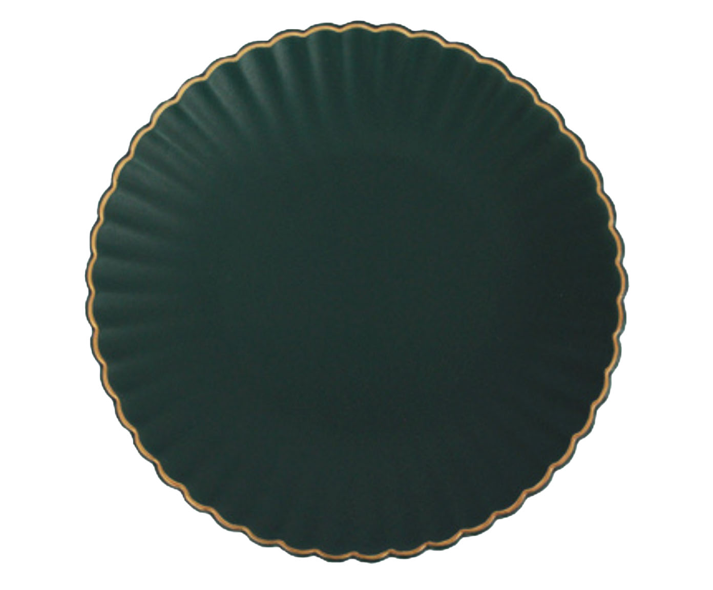 Travessa Redonda Matt Dark Green Loux - 20X2,5cm image number 0