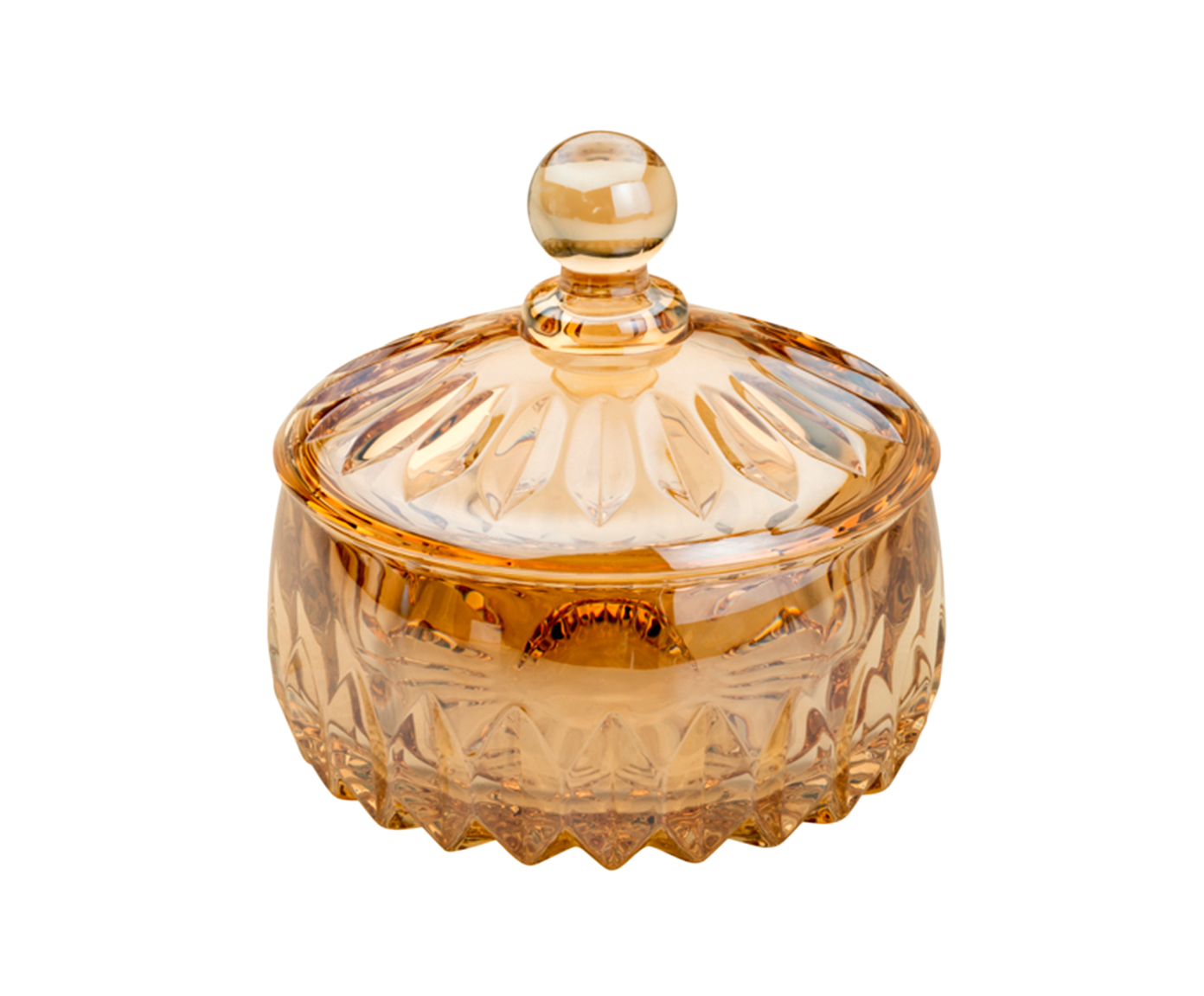 Pote Decorativo em Cristal Louise &Acirc;mbar image number 0