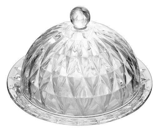 Queijeira em Cristal Diamond Transparente image number 1