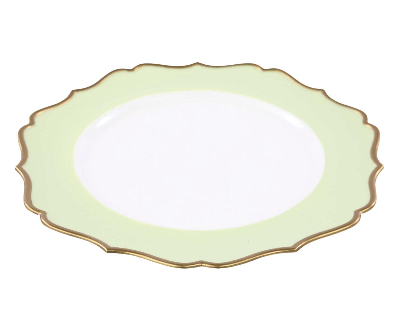 Sousplat Arabesco Friso Ouro Branco e Verde image number 0
