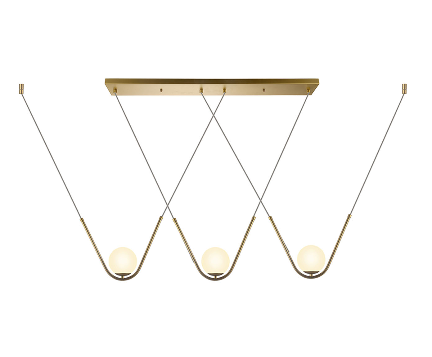 Pendente Oscar Dourado e Branco Bivolt image number 0