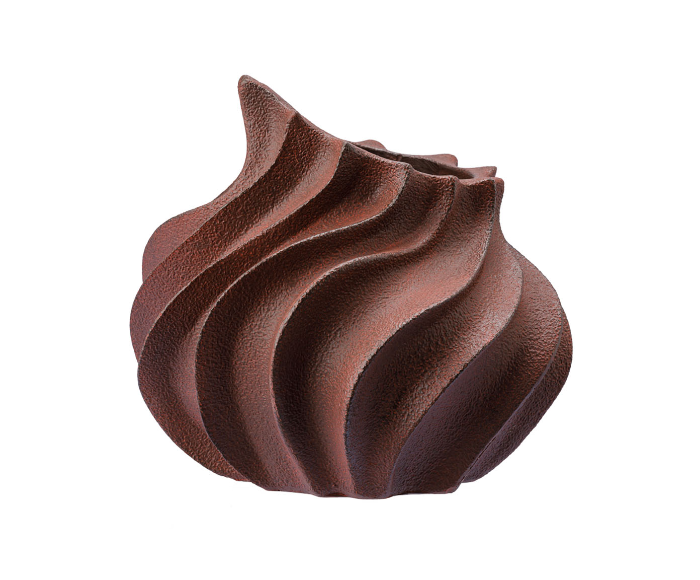 Vaso Cer&ecirc;mico Chamas Marrom image number 1