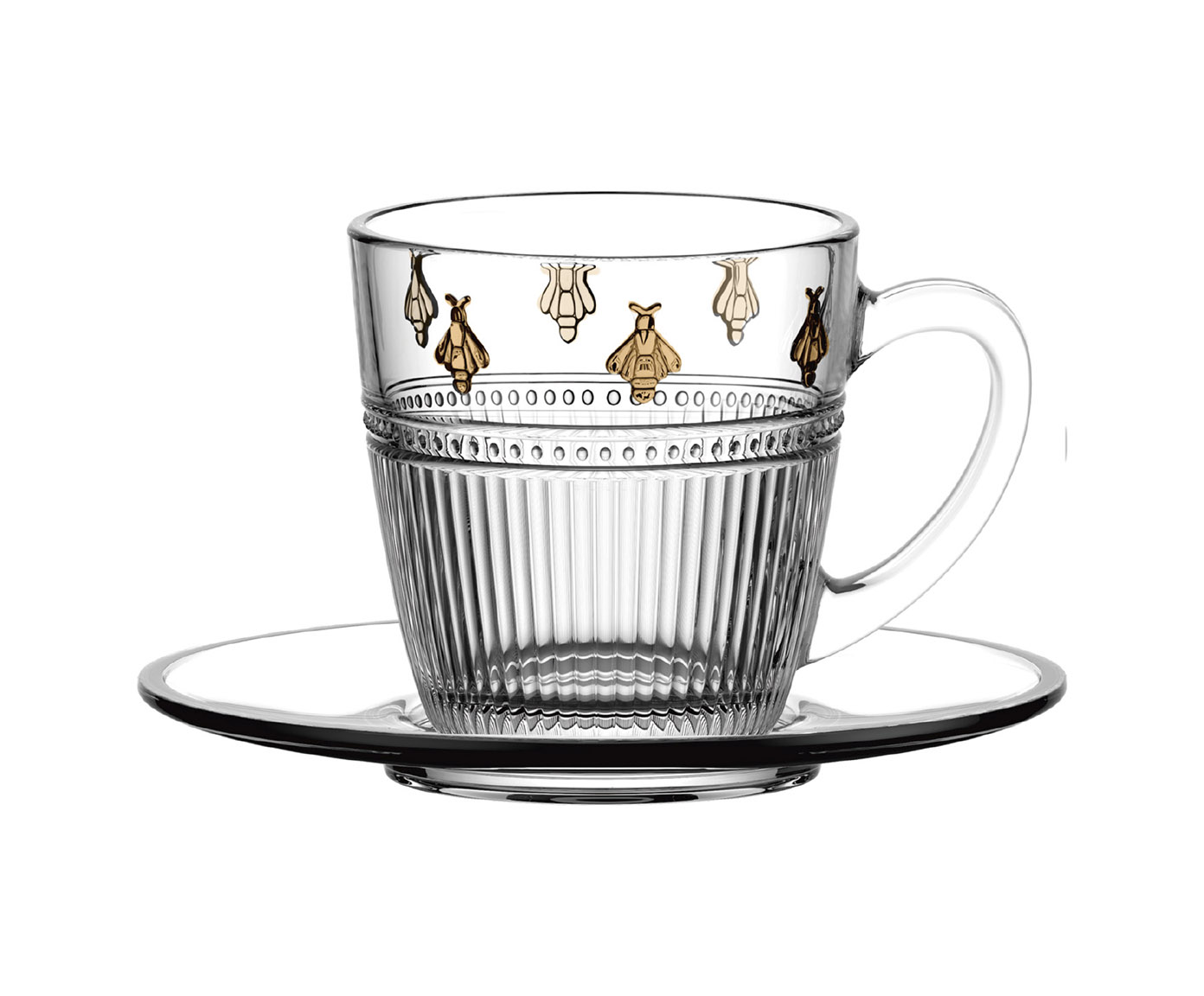 Jogo de Para Caf&eacute; Pequenos Voadores Pintado M&atilde;o &Acirc;mbar - image 0