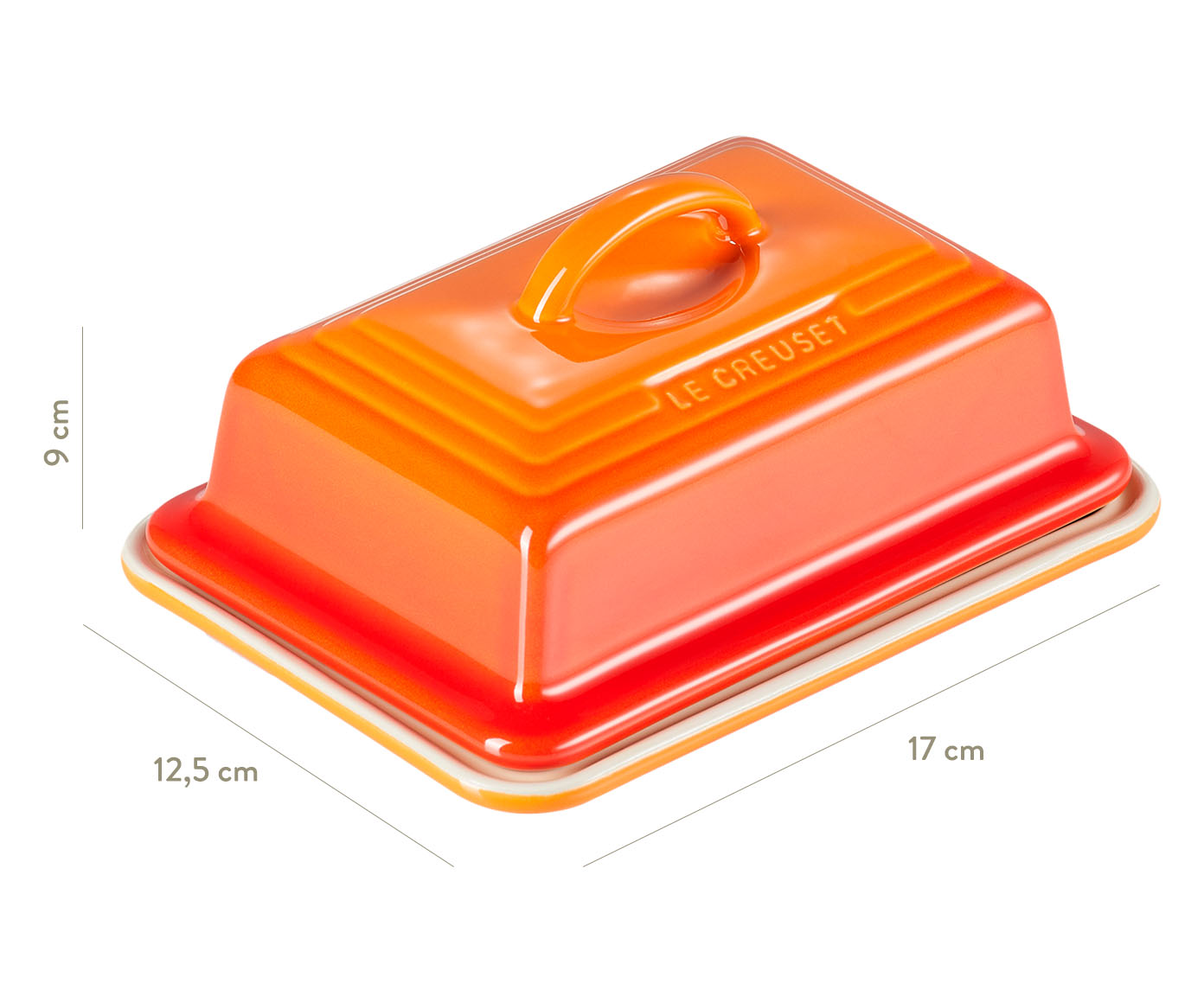 Manteigueira Laranja - 17,2X9X12,6cm image number 2