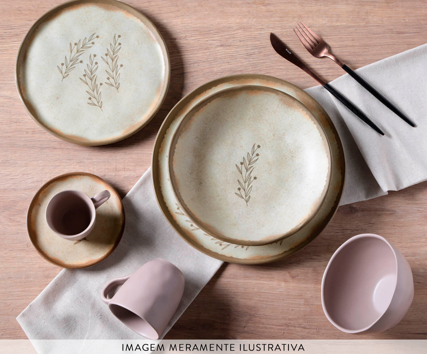 Jogo de Pratos Fundo Bio Nativa Floral image number 2
