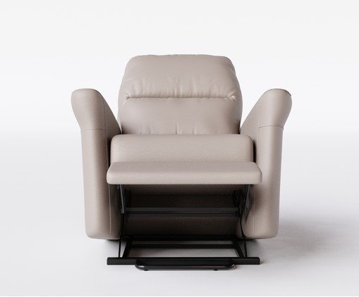 Poltrona Blend com Lift Couro Bege image number 2