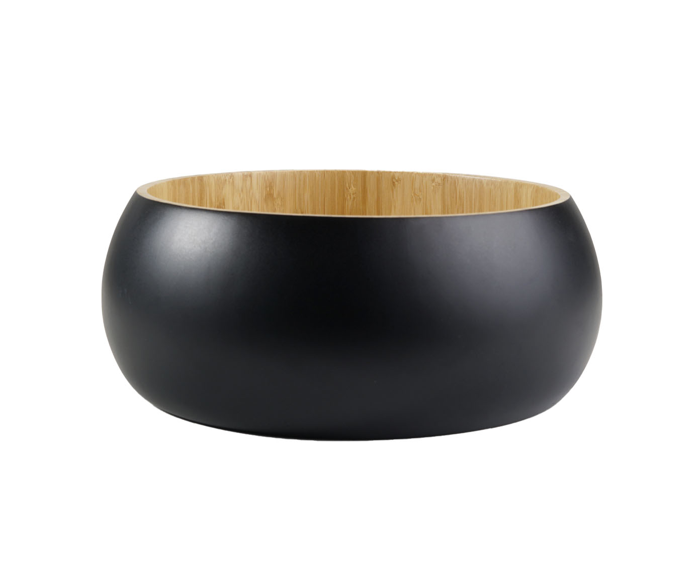 Saladeira Redonda em Bambu Ring I Preta - image 0
