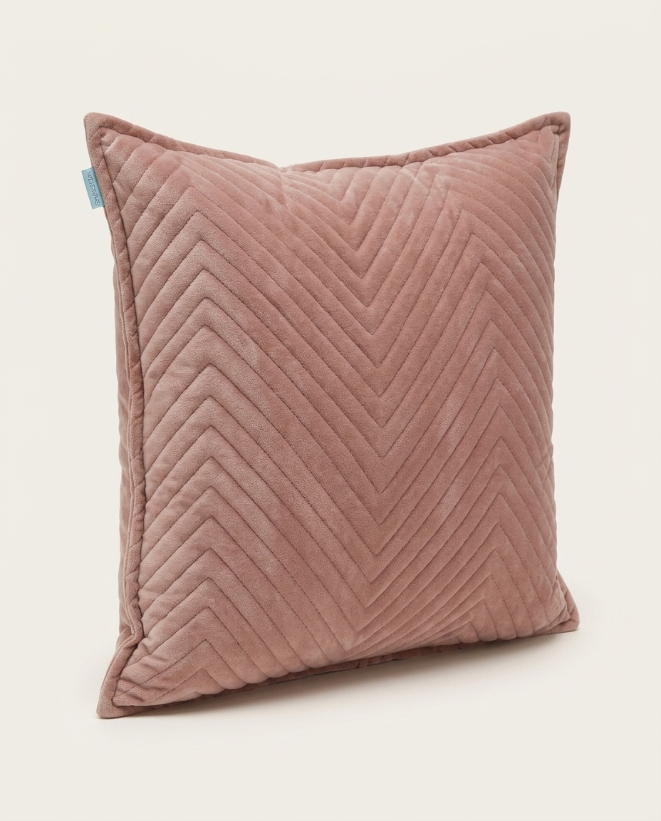 Almofada em Veludo Zig Zag Ros&eacute; image number 3