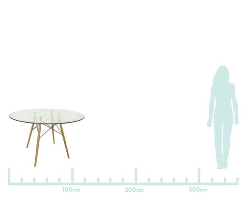 Mesa de Jantar Redonda Eames image number 1
