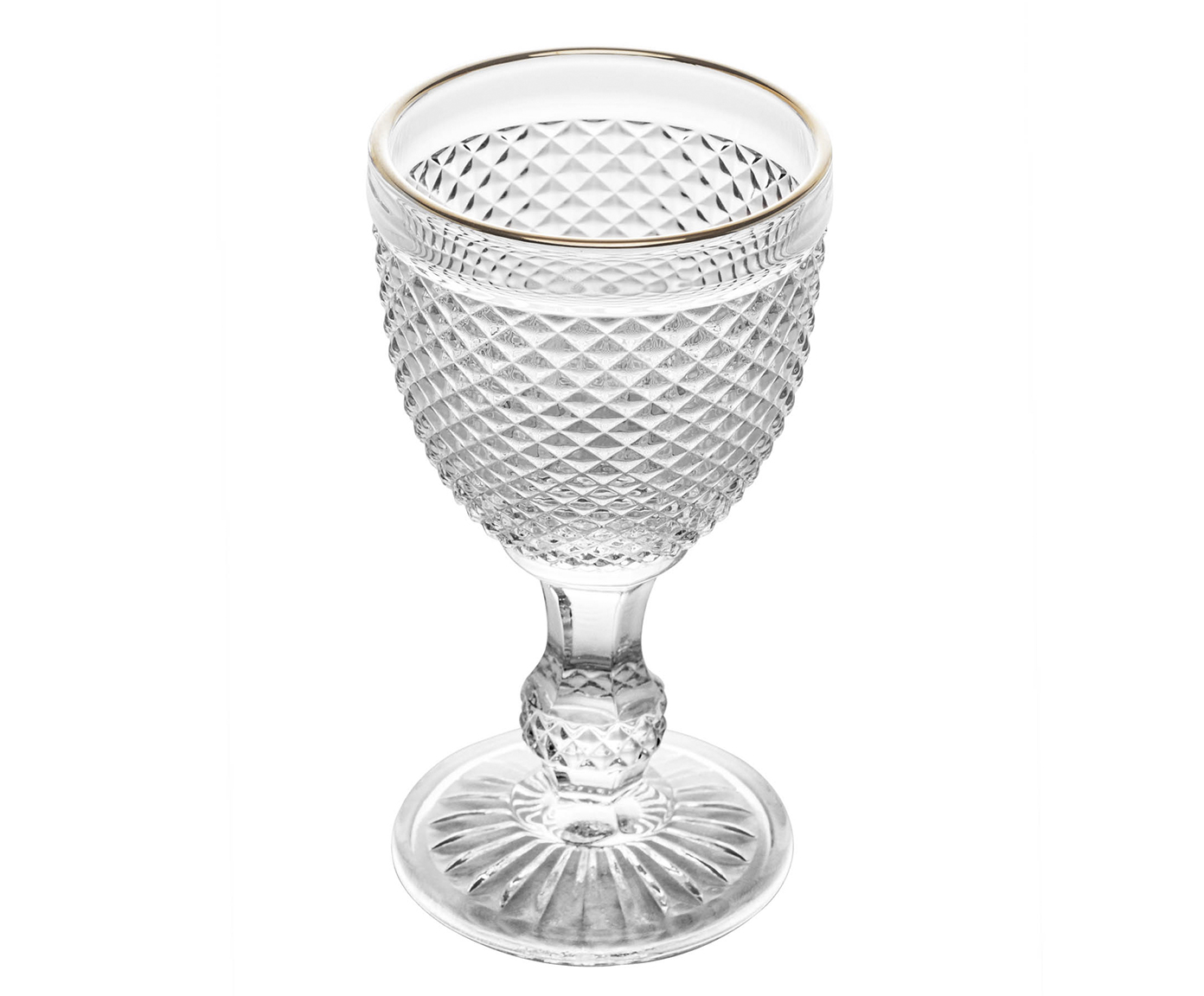 Ta&ccedil;a para &Aacute;gua com Fio Dourado Bico de Jaca image number 1