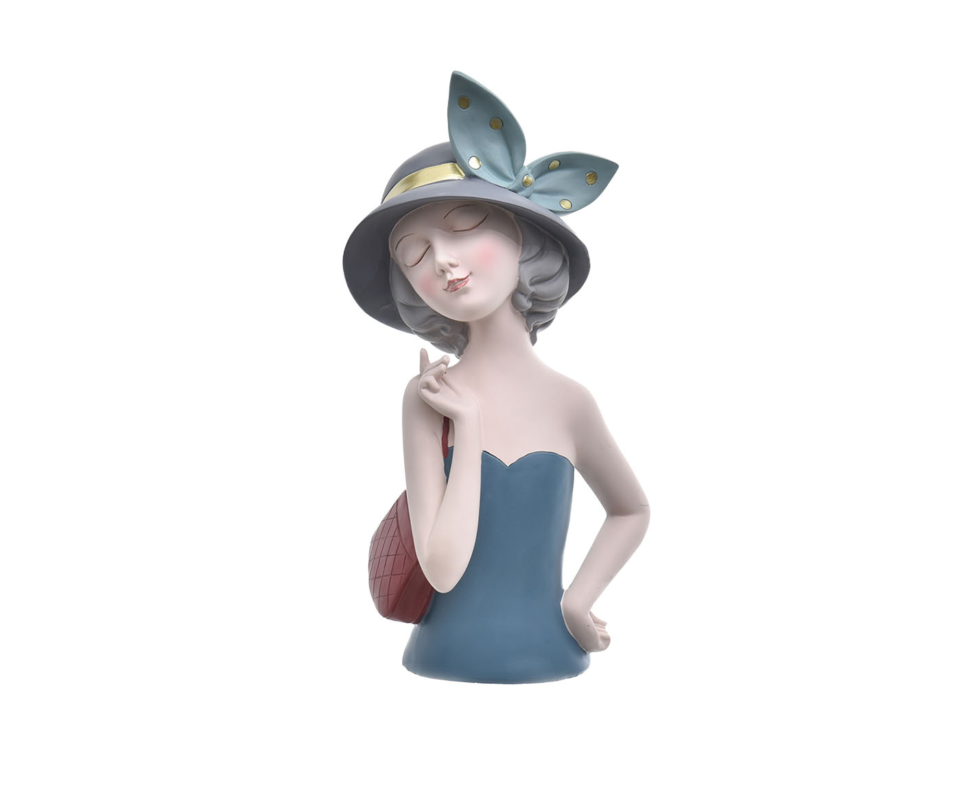 Escultura Mulher com Bolsa Vermelha image number 0