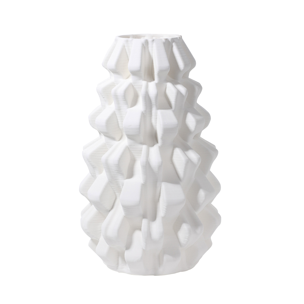Vaso em Cer&acirc;mica Ruff Grande Branco - image 0