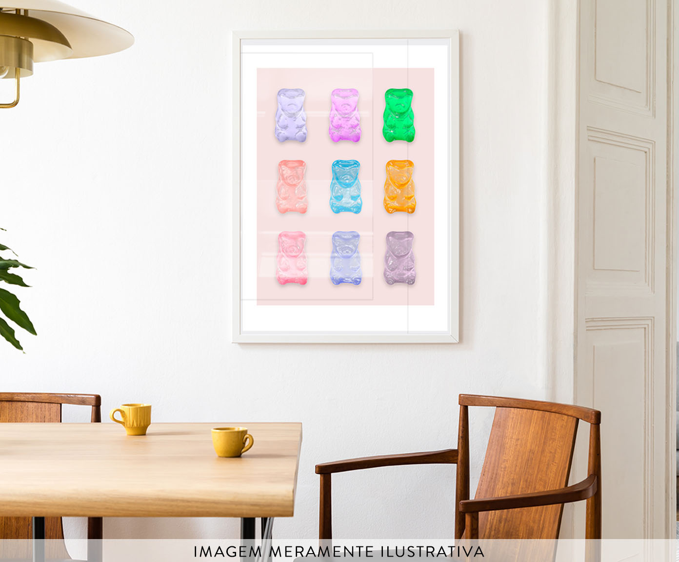 Quadro Gummy Bear com Moldura Branca image number 3