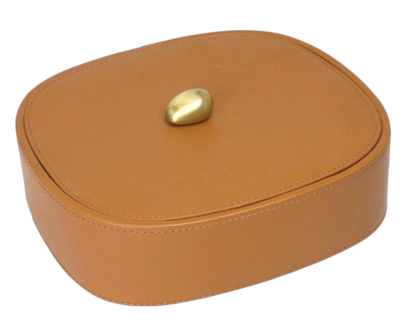 Porta-Objetos Decorativo Guardix Chocolate e Dourado image number 0