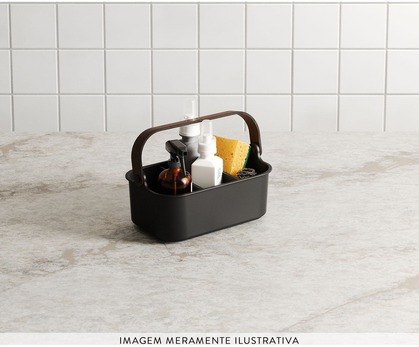 Cesto Organizador Bellwood Bin Preto image number 8