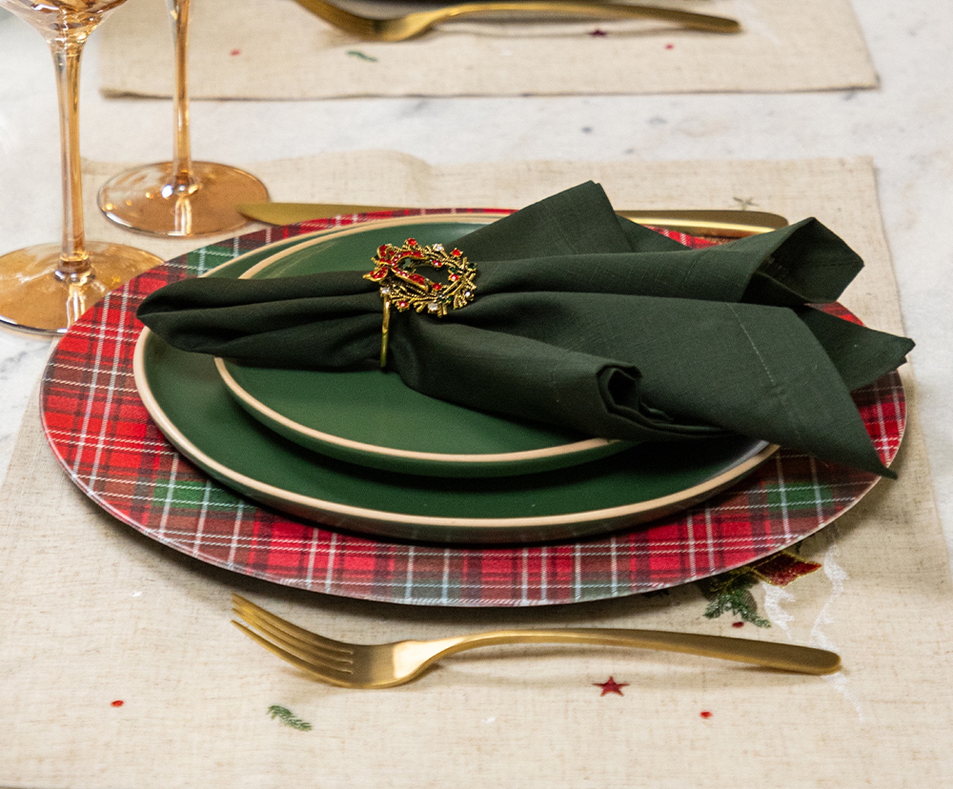 Sousplat galles Flat Tartan image number 1