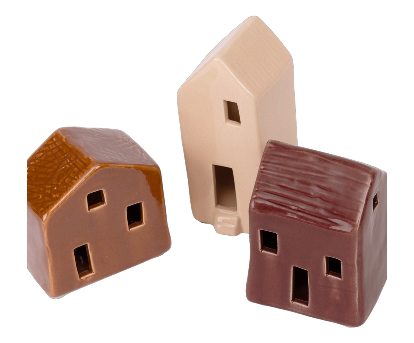 Jogo de Esculturas Casas em Cer&acirc;mica Enrico image number 5