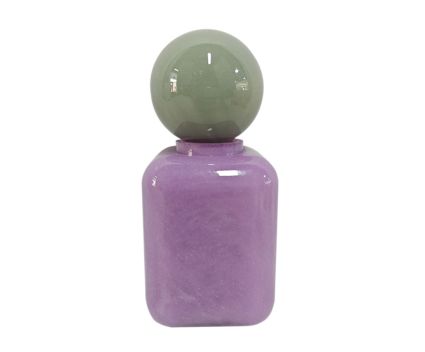 Garrafa Decorativa Pet&uacute;nia Verde e Roxo image number 0