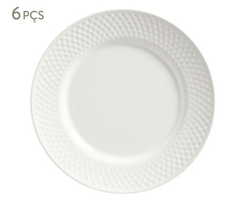 Jogo de Pratos Rasos Split White image number 0