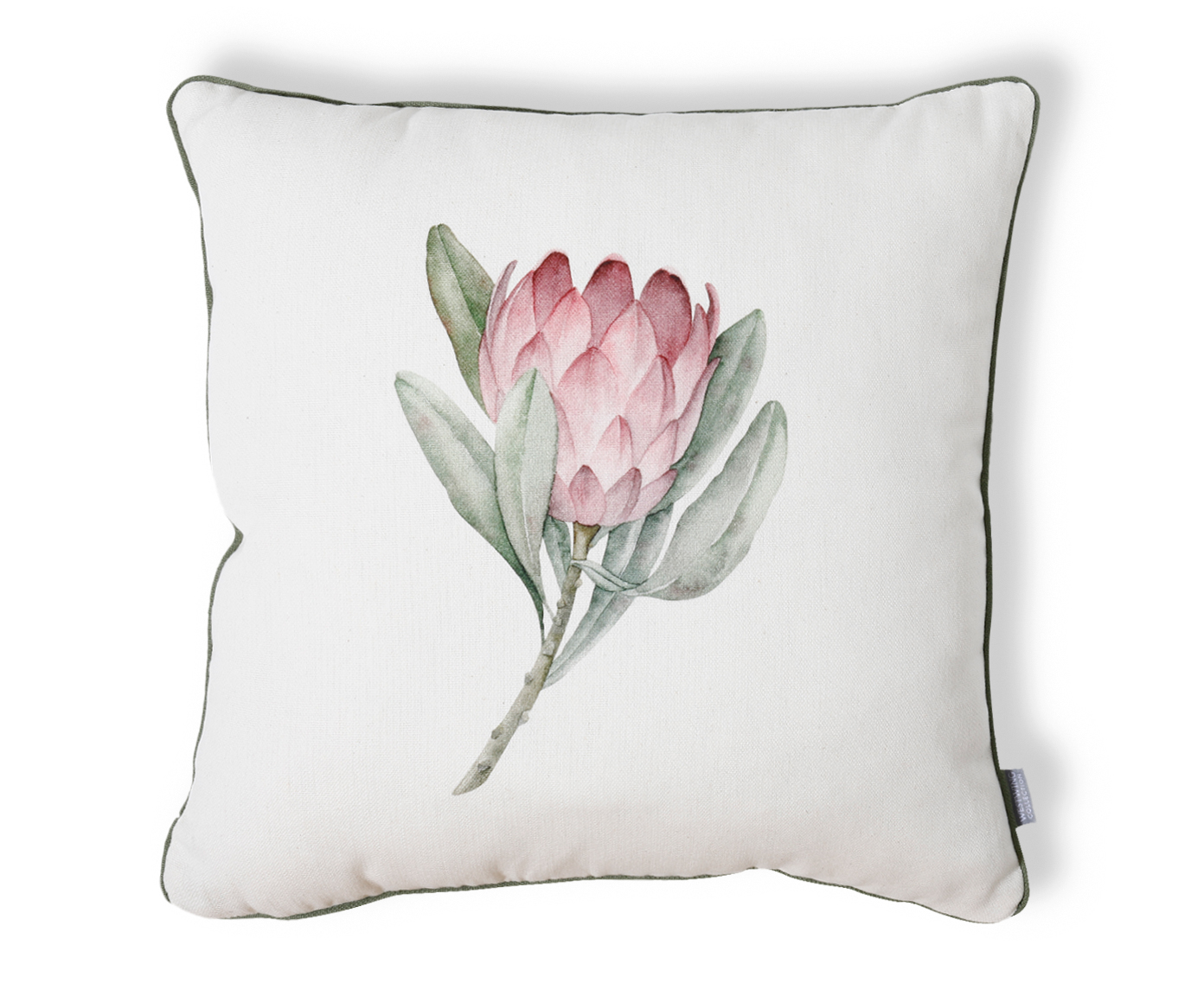 Capa de Almofada Estampada com Cordon&ecirc; Protea Off-White image number 0