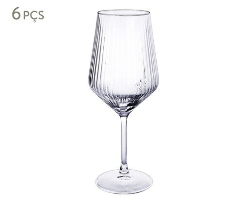 Jogo de Ta&ccedil;as para Vinho Netuno Transparente image number 0