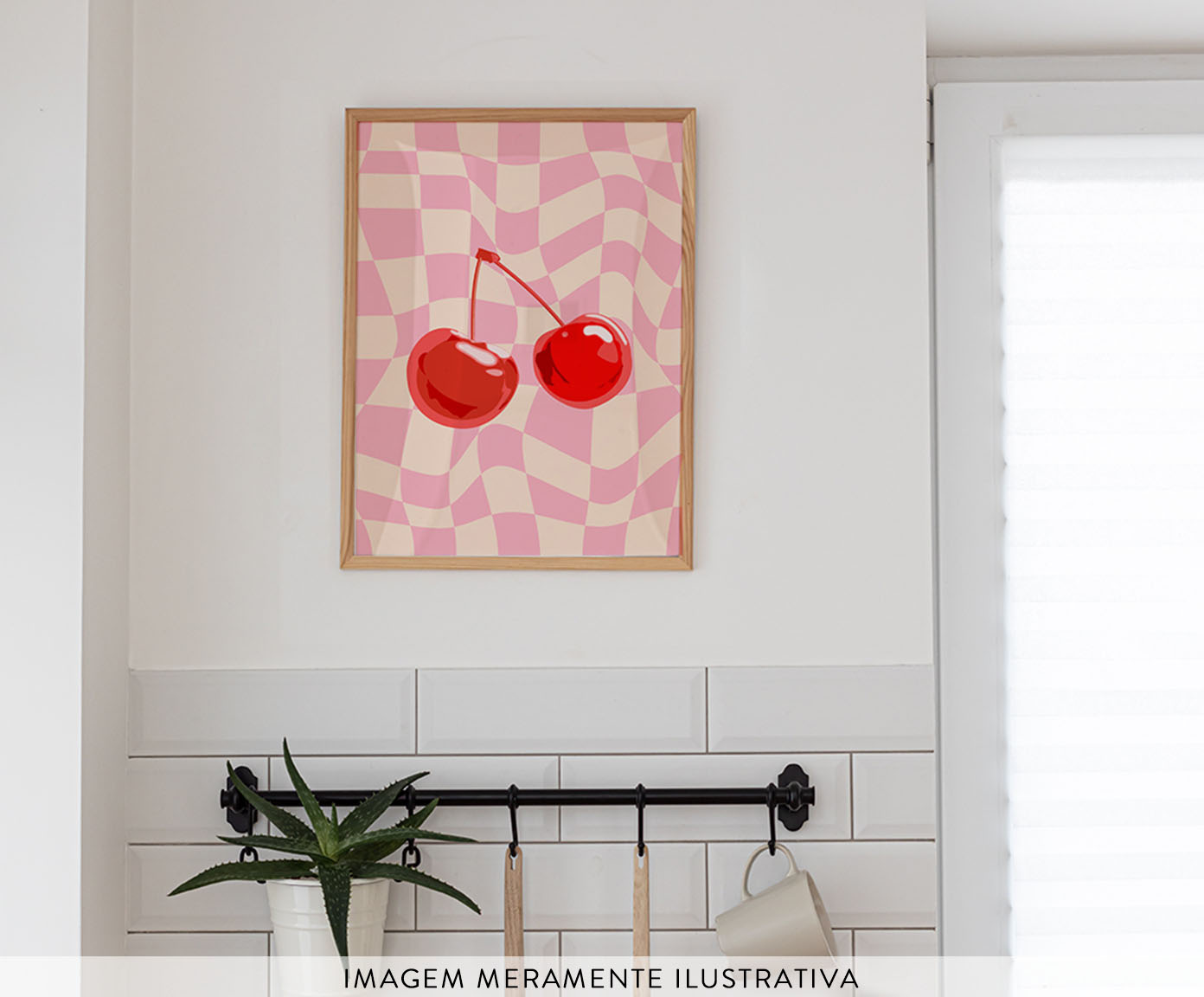 Quadro Cherry com Moldura em Madeira image number 3
