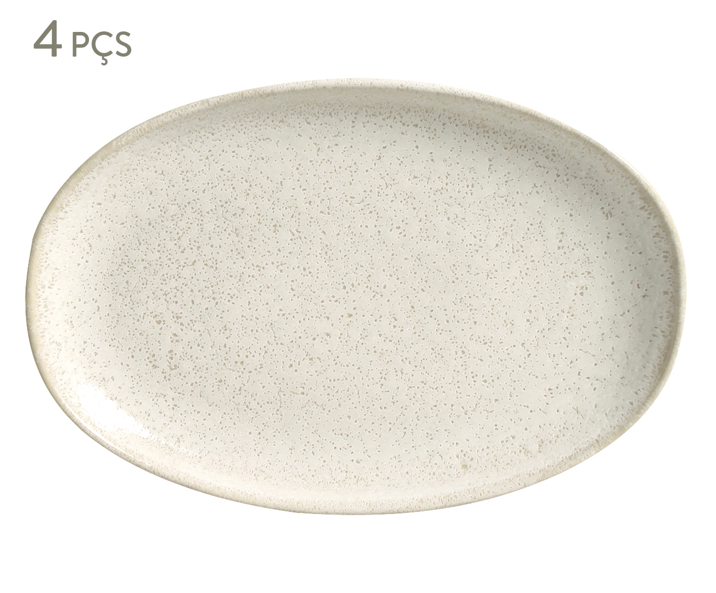 Jogo de Travessas Oval Org&acirc;nico Vanilla Cru image number 0