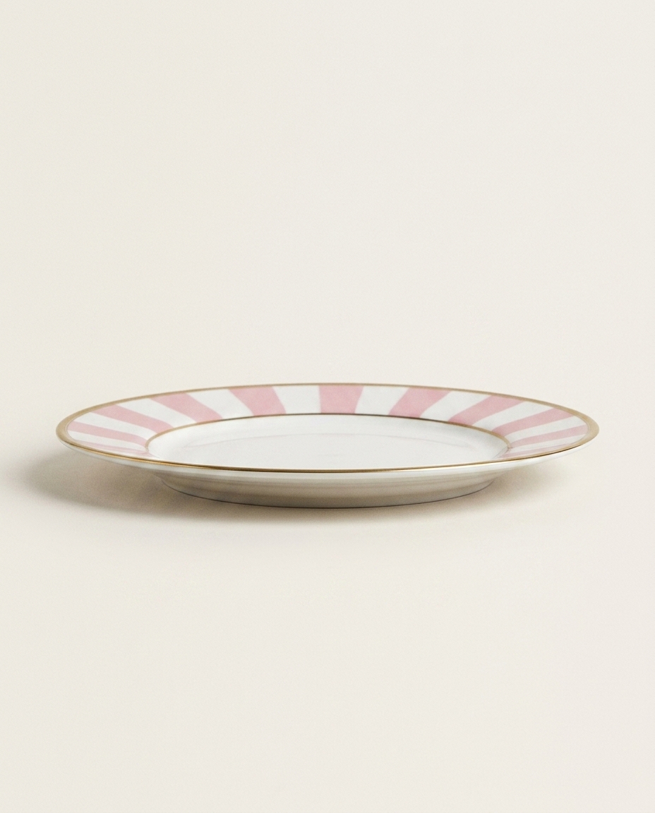 Jogo de Pratos para Sobremesa Stripe Rosa image number 2