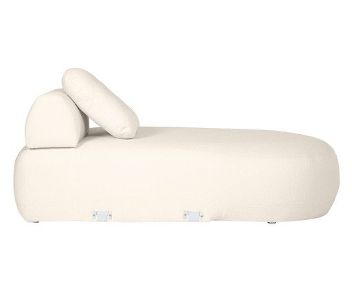 Sof&aacute; M&oacute;dulo Chaise Laguna by Elle - Boucl&ecirc; Off-White image number 4