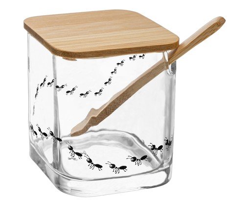 A&ccedil;ucareiro em Bambu com Colher Bambu New Bug Transparente image number 1