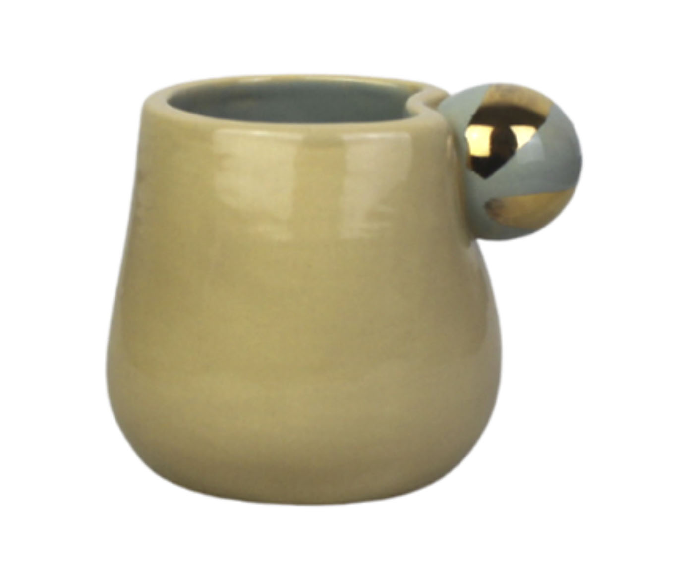 Caneca T&acirc;mara Marrom, Verde e Dourado image number 0