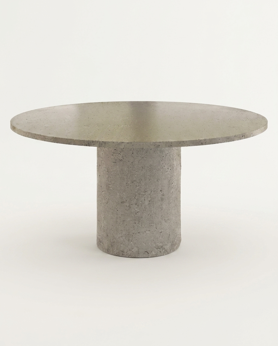 Mesa de Jantar  Cil&iacute;ndrica com Tampo C&iacute;rculo Cinza Claro image number 2